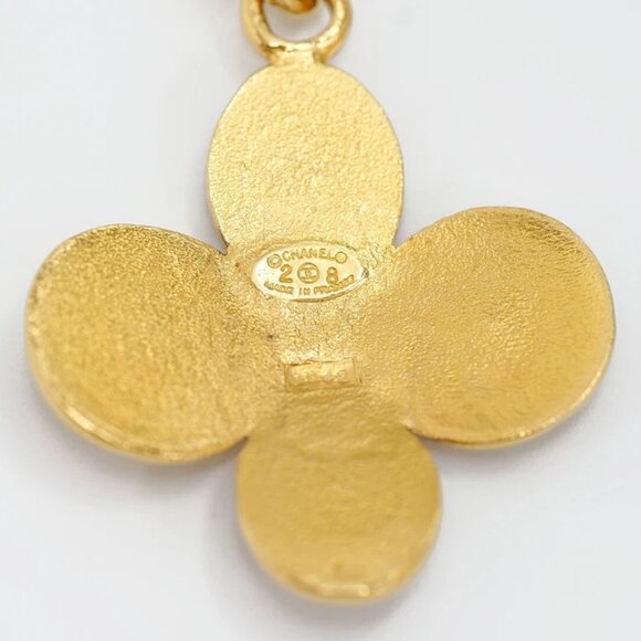 CHANEL CC Logo Cross Vintage Necklace 29" Gold Tone 28 Auth #24501 - Picture 5 of 9